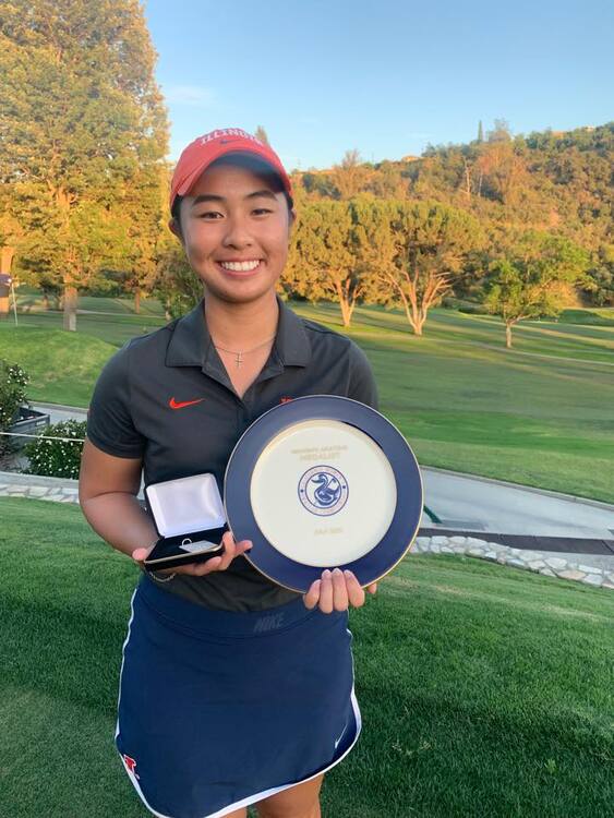 Co-medalist: Isabel Sy of San Gabriel, CA. She and Ting-Hsuan Huang of Beaumont, CA shot a two-day total of 144.